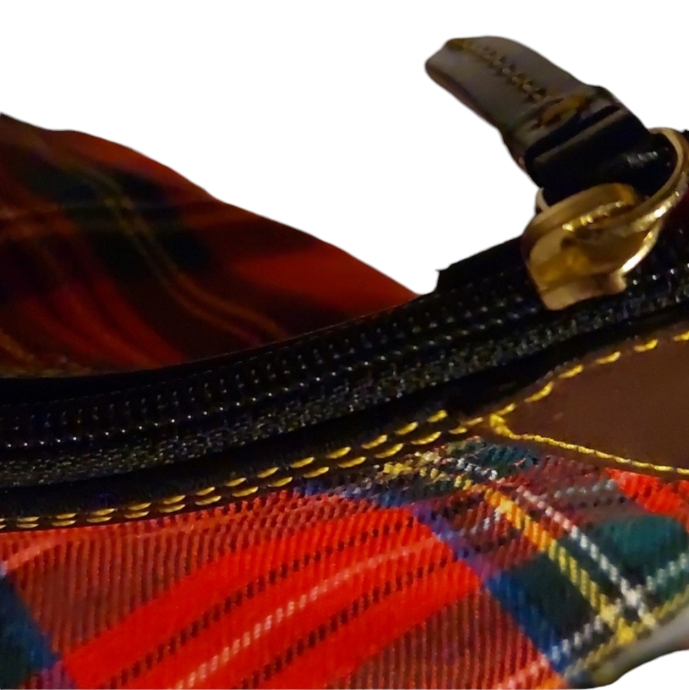 Dooney & Bourke Tartan Erica Women's Shoulder Bag Large - Red (BTART1479RDBL) - Picture 13 of 17
